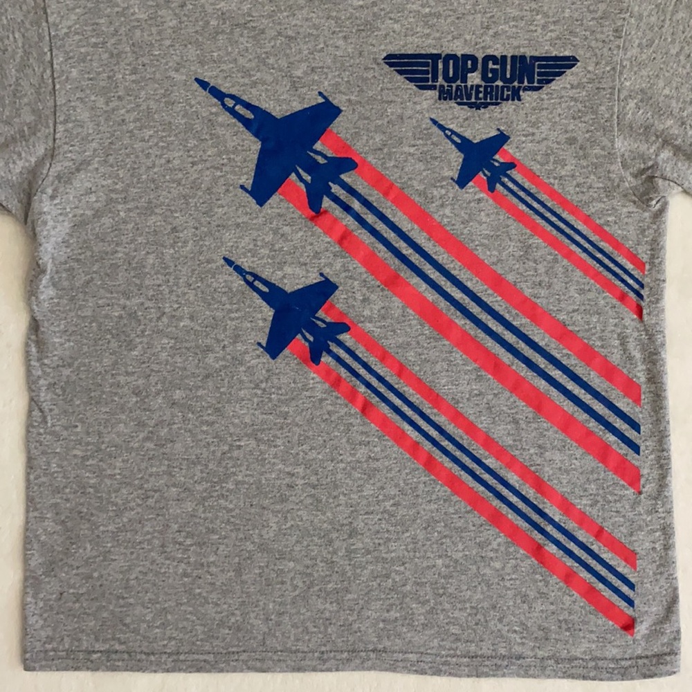 Top Gun Maverick | Military Fighter Jets USA Patriotic Graphic T-Shirt (L 10/12) - Picture 8 of 14
